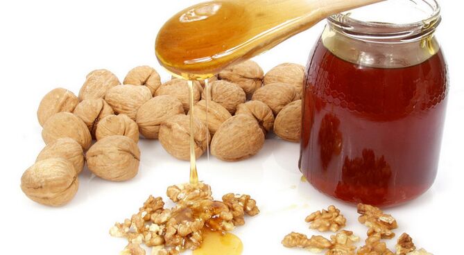 грецкие орехи и мед для повышения потенции